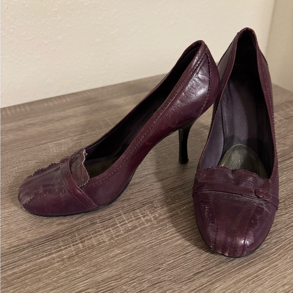 Delman Deep Burgundy Heels